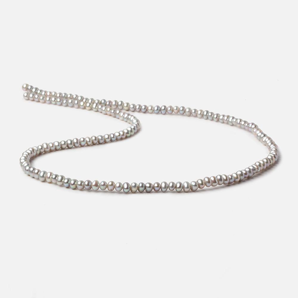3.5mm Silver Off Round Side Drilled Freshwater Pearls 15.25 inch 153 pieces AAA (ONLINE ORDER ONLY)