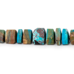 3.5x5-11x6mm Blue Peruvian Opalina Faceted Trillion Beads 16.5 inch 70 pieces AAA (ONLINE ORDER ONLY)