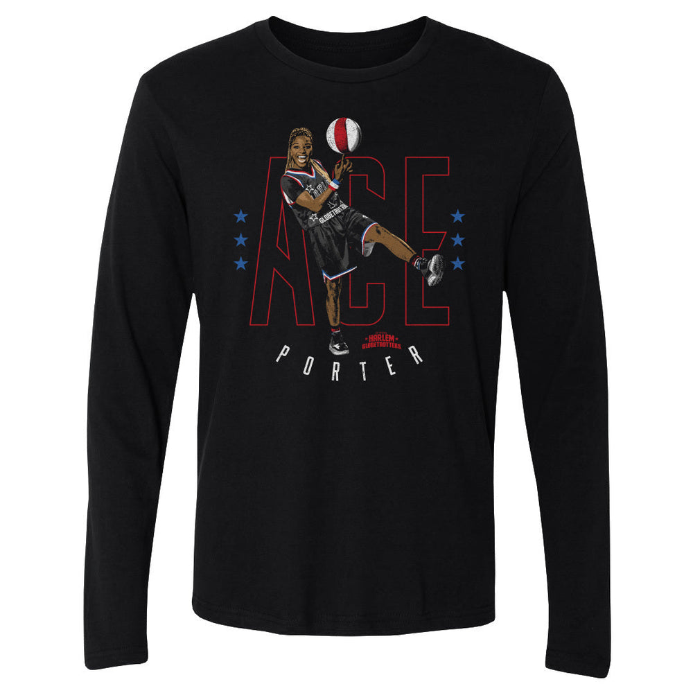 Ace Porter Harlem Globetrotters Outline WHT (ONLINE ONLY)
