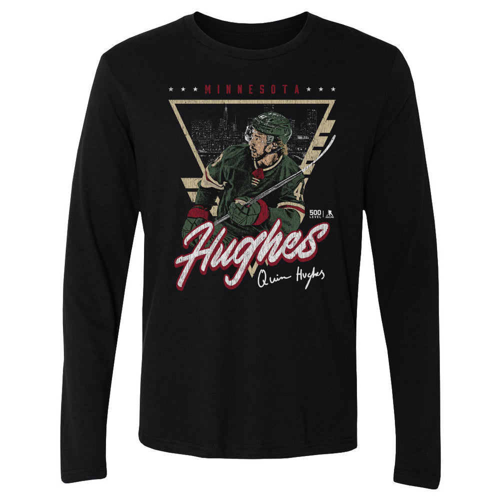 Quinn Hughes Minnesota Triangle Retro WHT (ONLINE ORDER ONLY)