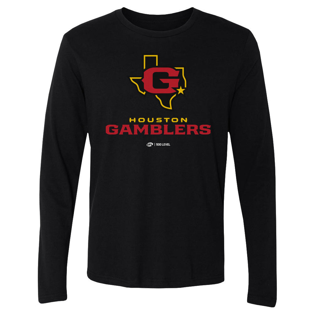 Houston Gamblers Primary Logo WHT (ONLINE ORDER ONLY)