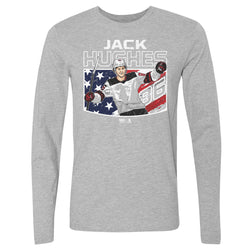 Jack Hughes New Jersey American Flag WHT (ONLINE ORDER ONLY)