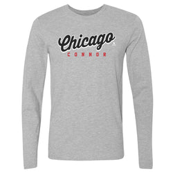 Connor Bedard Chicago Script Connor WHT