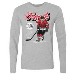 Eddie Olczyk Chicago Retro Script WHT