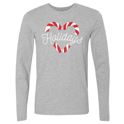 Christmas Candy Cane Heart WHT (ONLINE ORDER ONLY)