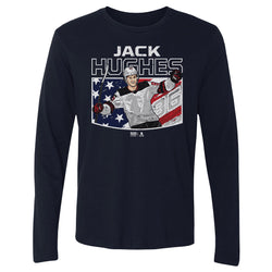 Jack Hughes New Jersey American Flag WHT (ONLINE ORDER ONLY)