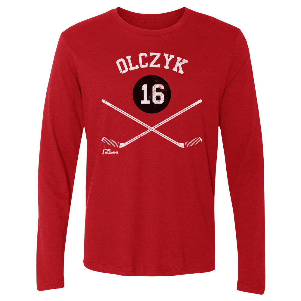 Eddie Olczyk Chicago 16 Sticks WHT