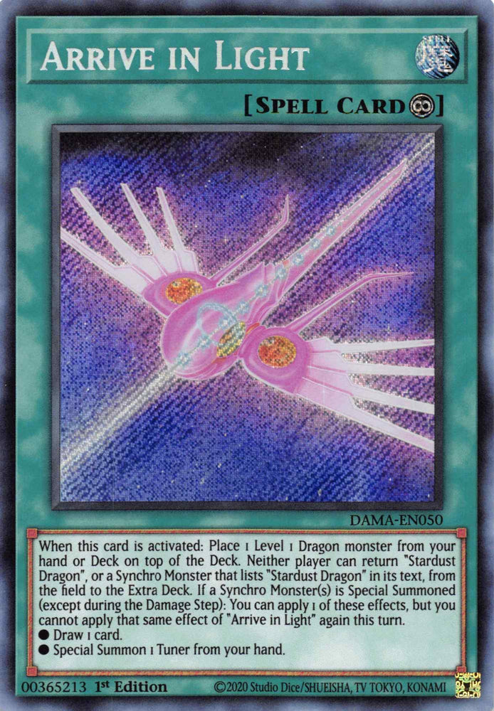 Arrive in Light [DAMA-EN050] Secret Rare (ONLINE ORDER ONLY)