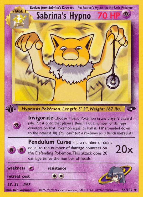 Sabrina's Hypno (56/132) [Gym Challenge 1st Edition] (Online Only)