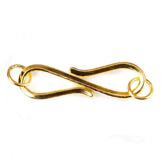 36mm Vermeil S Hook Pebble Design 1 piece (ONLINE ORDER ONLY)