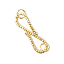 36mm Vermeil S Hook Pebble Design 1 piece (ONLINE ORDER ONLY)