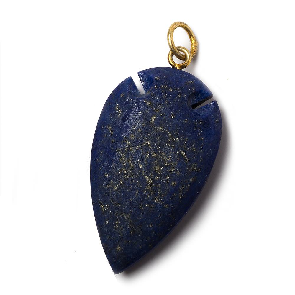 36x20mm Lapis Lazuli Matte Arrowhead Focal Pendant 1 piece (ONLINE ORDER ONLY)