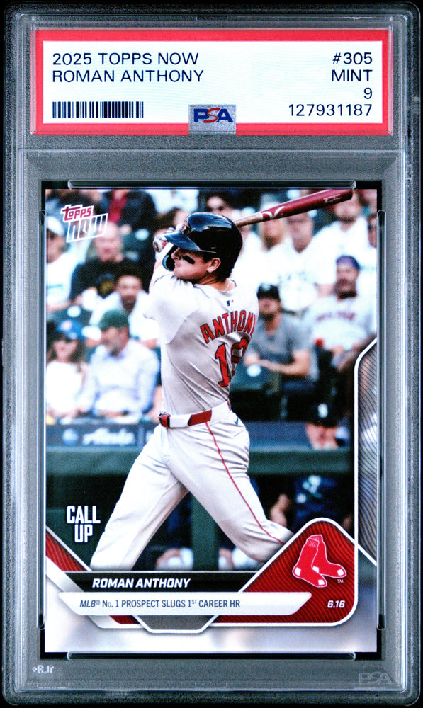 Graded 2025 Topps Now Roman Anthony #305 Rookie RC Baseball Card PSA 9 Mint (ONLINE ORDER ONLY)