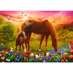 Trefl Red 500 Piece Jigsaw Puzzle - Family of Horses (ONLINE ORDER ONLY)