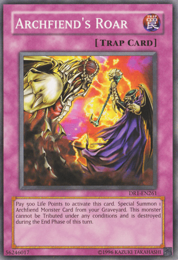 Archfiend's Roar [DR1-EN261] Common (ONLINE ORDER ONLY)
