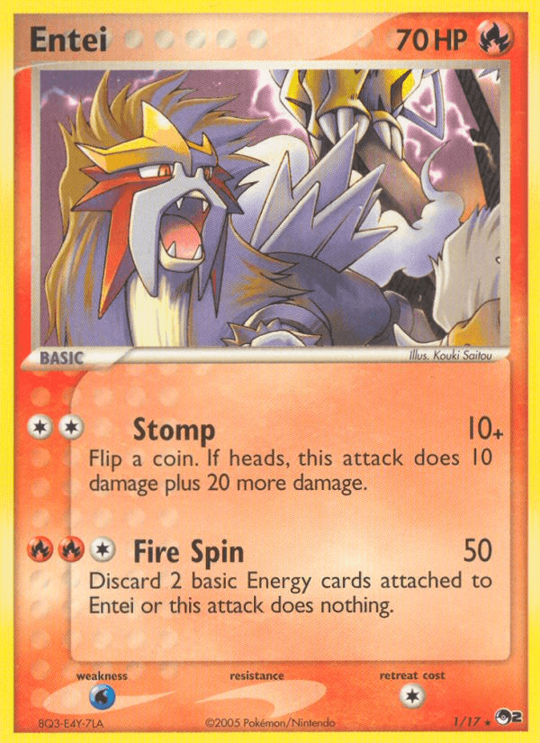 Entei (1/17) [POP Series 2] (Online Only)