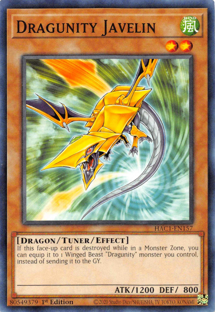Dragunity Javelin [HAC1-EN157] Common (ONLINE ORDER ONLY)
