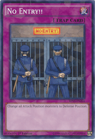 No Entry!! [BP03-EN204] Shatterfoil Rare (ONLINE ORDER ONLY)