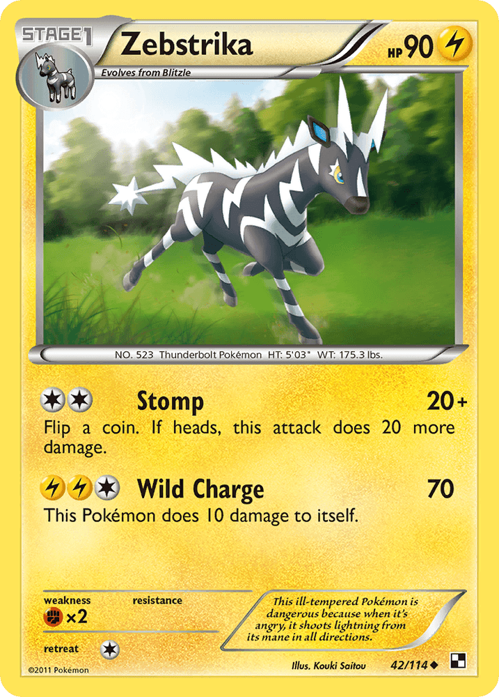 Zebstrika (42/114) [Black & White: Base Set] (Online Only)