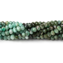 3.8-4mm Brazilian Emerald Micro Faceted Rondelle Beads 13 inch 112 pieces (ONLINE ORDER ONLY)
