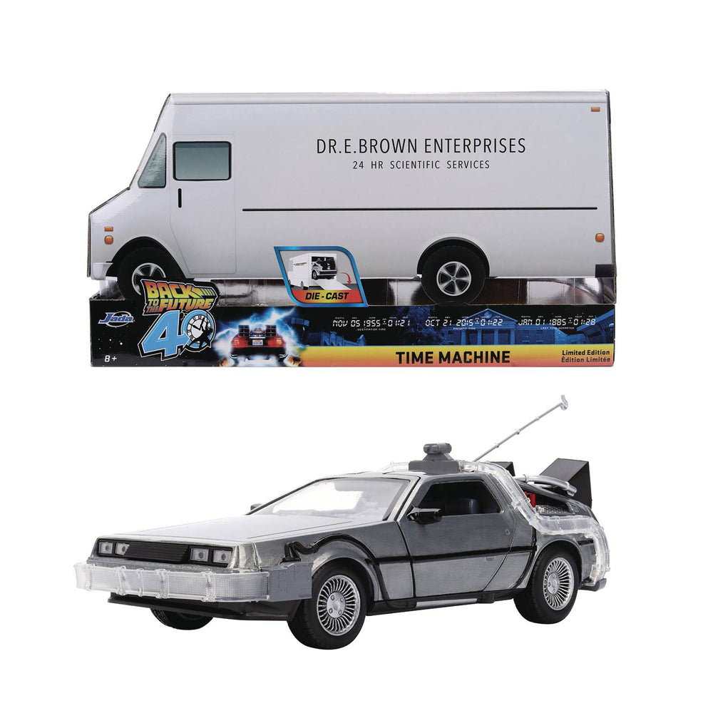 Back to the Future die-cast 1:24 scale 40th Anniversary "Hollywood Rides" light-up DeLorean Time Machine (ONLINE ORDER ONLY)