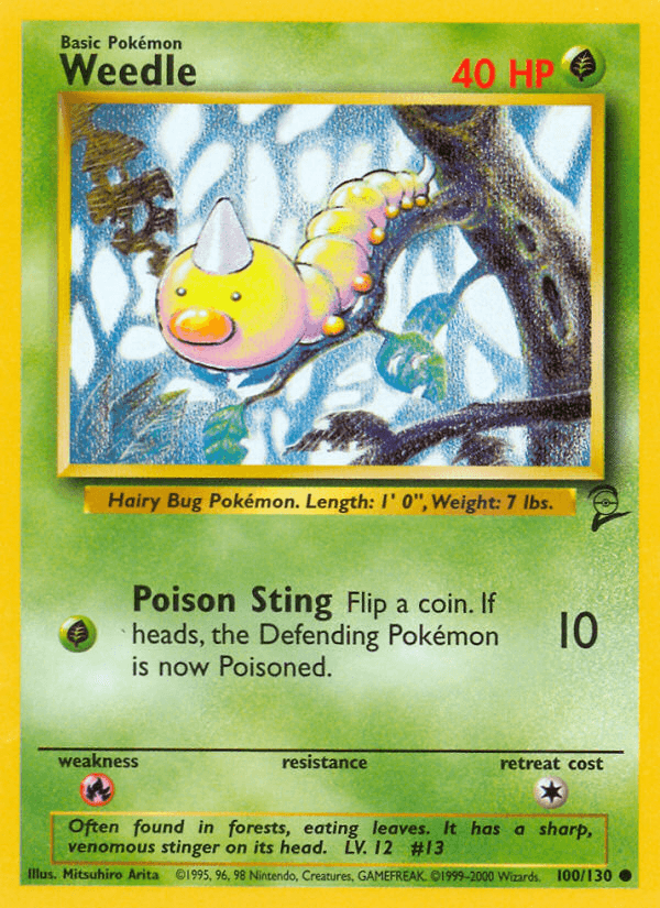 Weedle (100/130) [Base Set 2] (Online Only)
