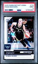 Graded 2025 Panini Instant WNBA Paige Bueckers #114 Rookie RC Basketball Card PSA 9 Mint