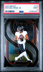 Graded 2024 Panini Select Michael Penix Jr. #110 Rookie RC Football Card PSA 9 Mint