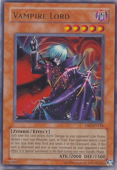 Vampire Lord [DB2-EN116] Ultra Rare (ONLINE ORDER ONLY)