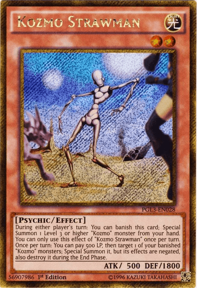 Kozmo Strawman [PGL3-EN028] Gold Secret Rare (ONLINE ORDER ONLY)