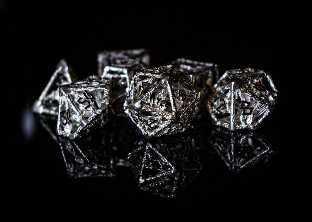 NYCC Exclusive Sterling Silver Dice Set - Black (ONLINE ORDER ONLY)