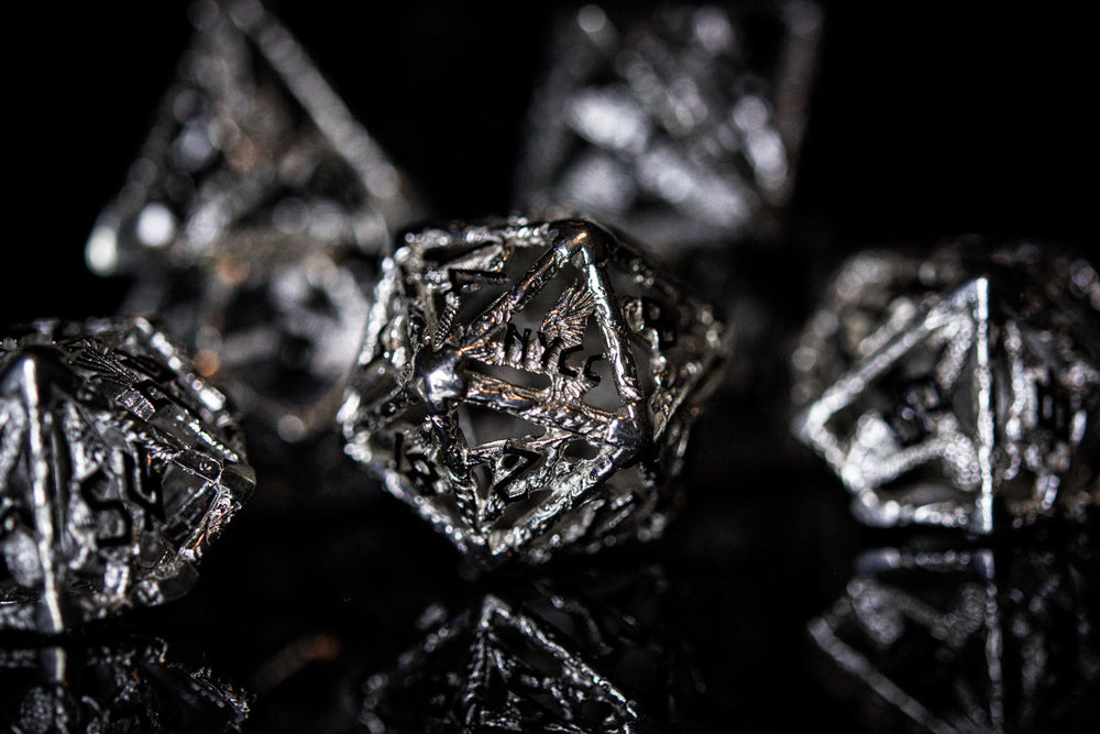 NYCC Exclusive Sterling Silver Dice Set - Black (ONLINE ORDER ONLY)