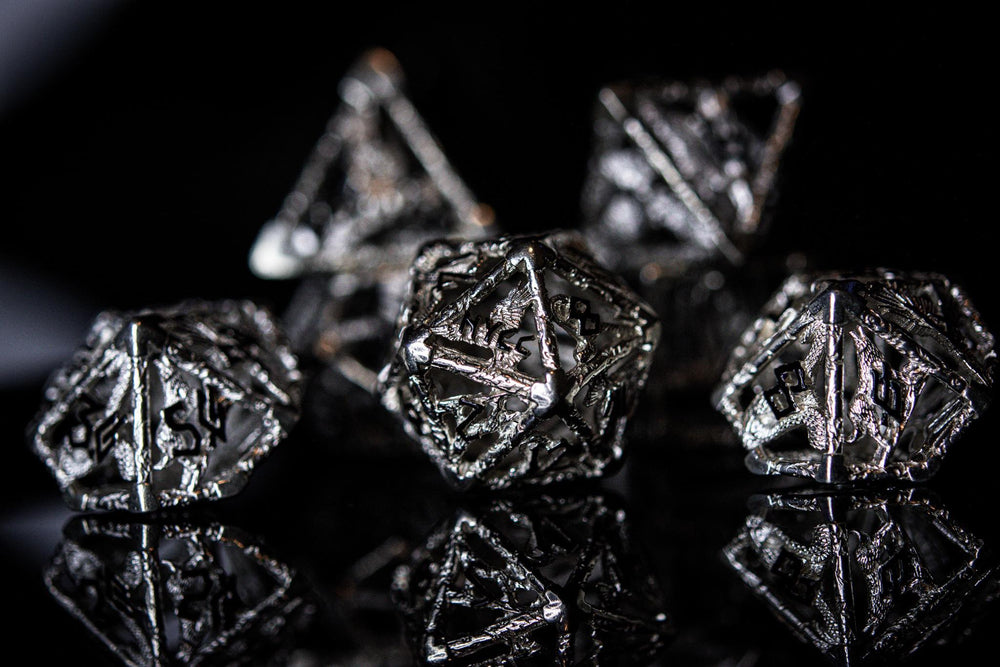 NYCC Exclusive Sterling Silver Dice Set - Black (ONLINE ORDER ONLY)