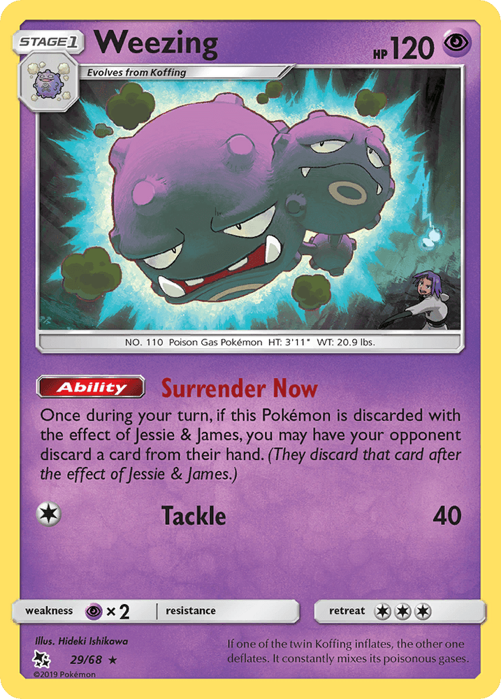 Weezing (29/68) [Sun & Moon: Hidden Fates] (Online Only)