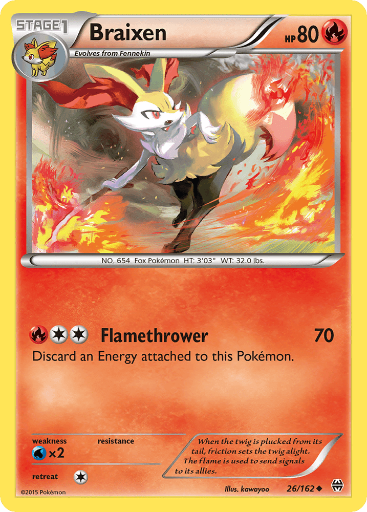 Braixen (26/162) [XY: BREAKthrough] (Online Only)