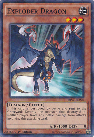 Exploder Dragon [BP03-EN028] Shatterfoil Rare (ONLINE ORDER ONLY)