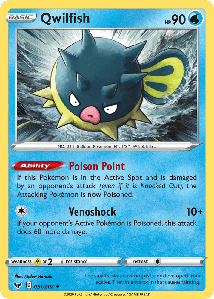 Qwilfish (051/202) [Sword & Shield: Base Set] (Online Only)