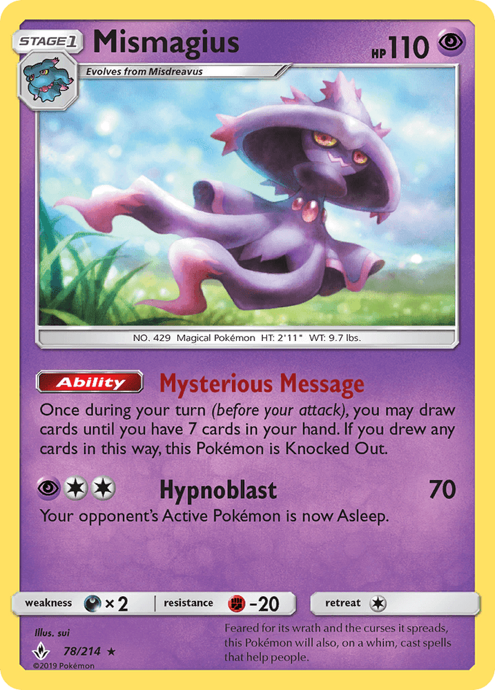 Mismagius (78/214) [Sun & Moon: Unbroken Bonds] (Online Only)