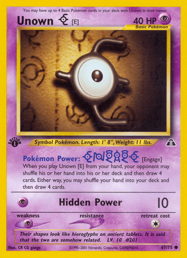 Unown [E] (67/75) [Neo Discovery 1st Edition] (Online Only)