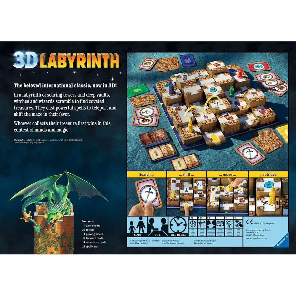 3D Labyrinth - Fantasy Boardgame - Ravensburger (ONLINE ORDER ONLY)