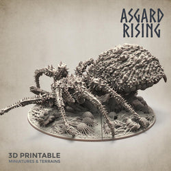 3D Printed Asgard Rising Ancient Spider Queen with Palanquin 32mm D&D