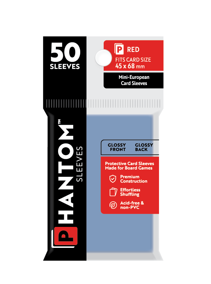 Phantom Sleeves: Red Size (45mm x 68mm) 50 ct (ONLINE ORDER ONLY)