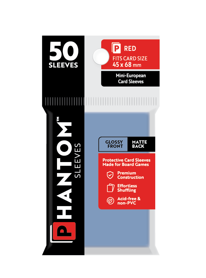 Phantom Sleeves: Red Size (45mm x 68mm) 50 ct (ONLINE ORDER ONLY)