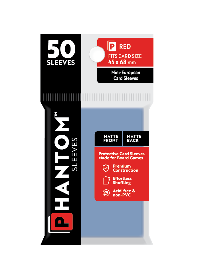 Phantom Sleeves: Red Size (45mm x 68mm) 50 ct (ONLINE ORDER ONLY)