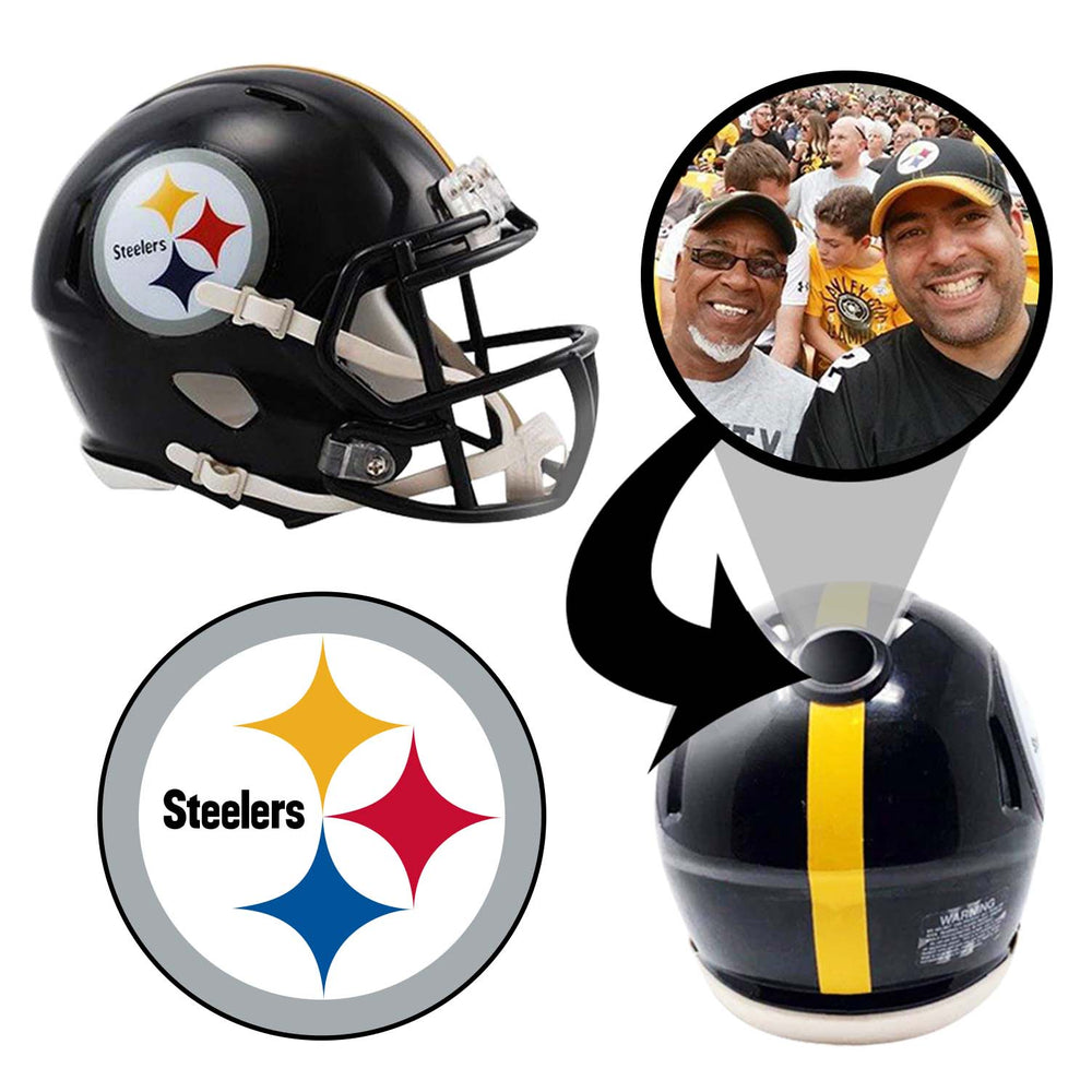 Pittsburgh Steelers NFL Mini Helmet - Picture Inside (Online Order Only) (ONLINE ORDER ONLY)
