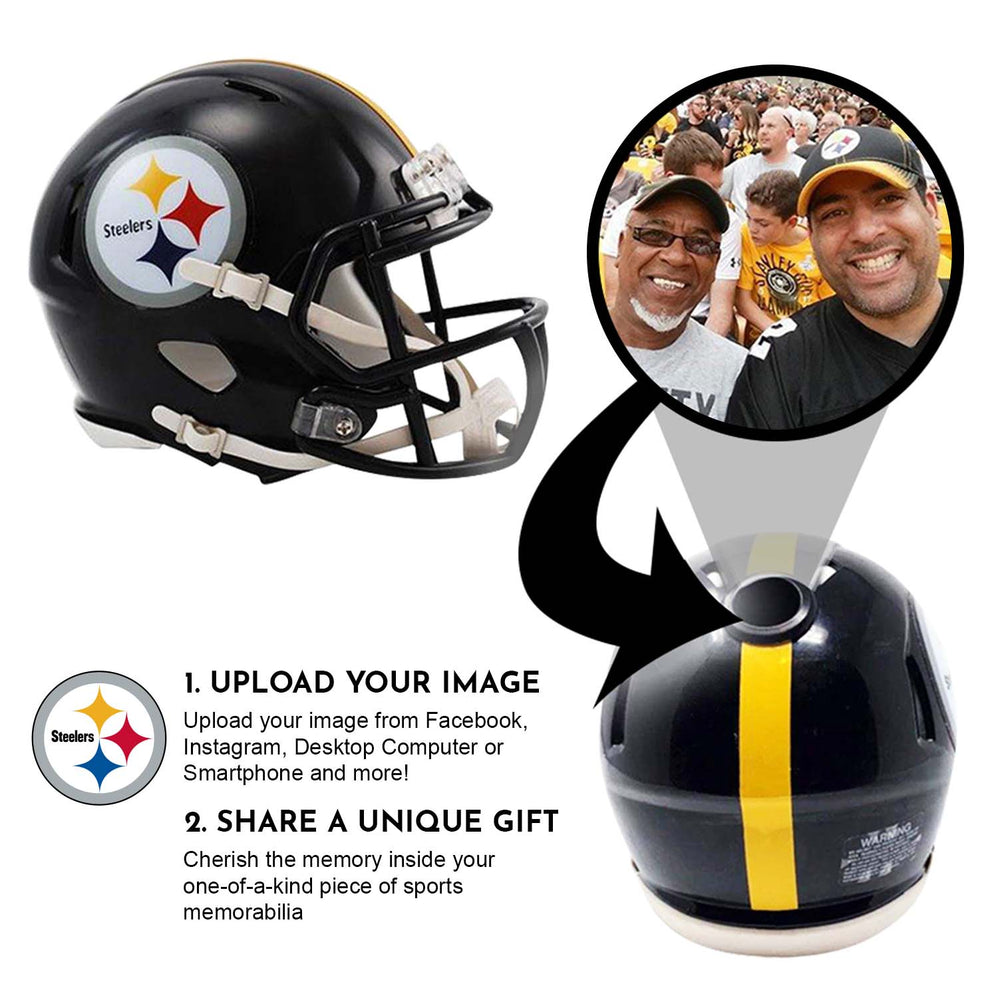 Pittsburgh Steelers NFL Mini Helmet - Picture Inside (Online Order Only) (ONLINE ORDER ONLY)