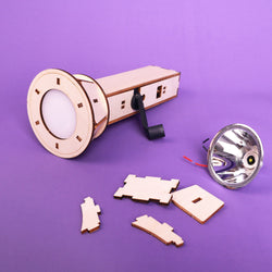Hand-Crank Flashlight DIY Kit, Educational STEM Toy (ONLINE ORDER ONLY)