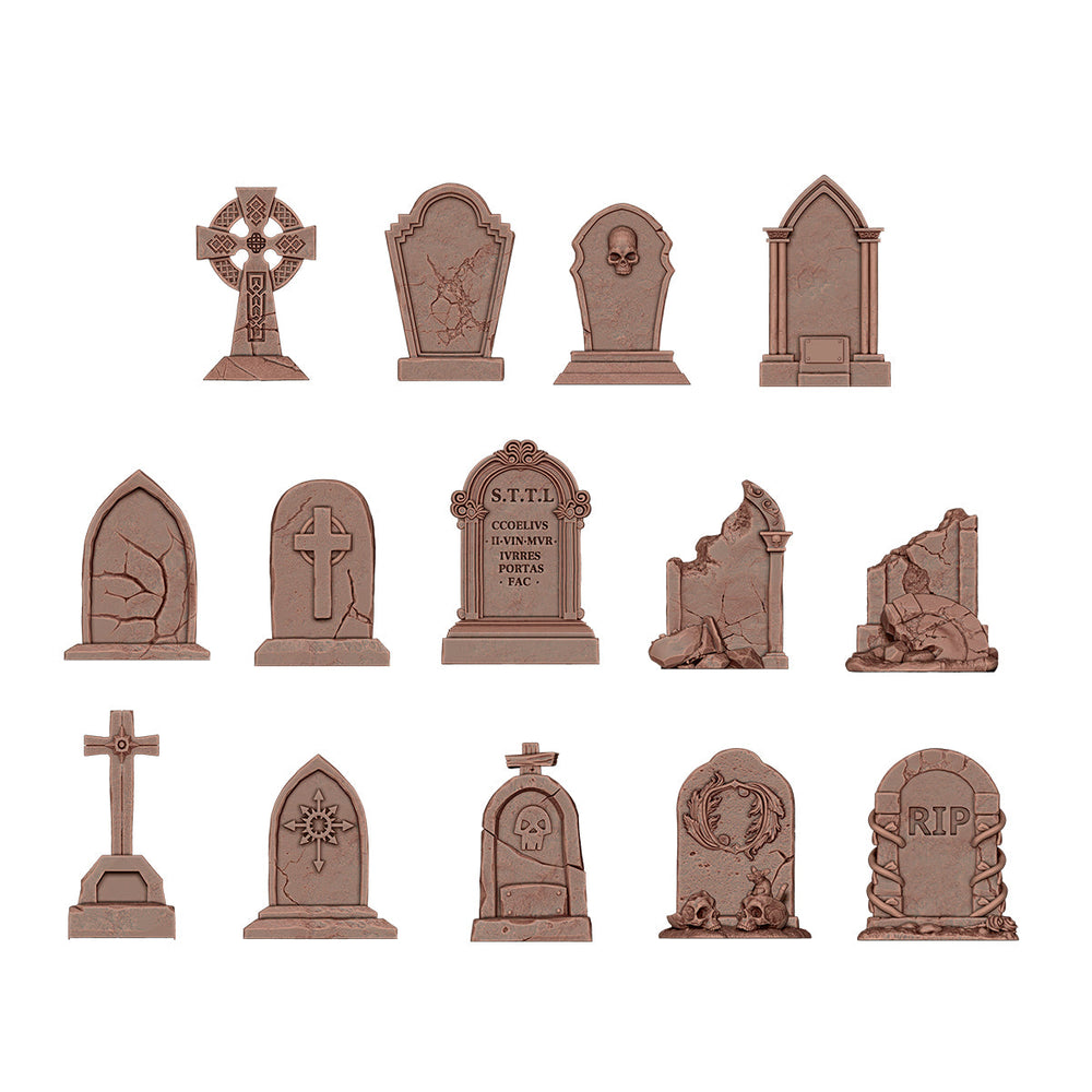 AK Interactive Basing Bits: Tombstones (14 Pieces) (ONLINE ORDER ONLY)