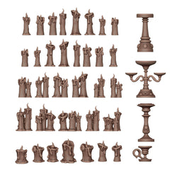 AK Interactive Basing Bits: Candles (73 Pieces) (ONLINE ORDER ONLY)