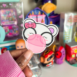 Bubble Gum Emma Bear | Sticker Die Cut (ONLINE ORDER ONLY)